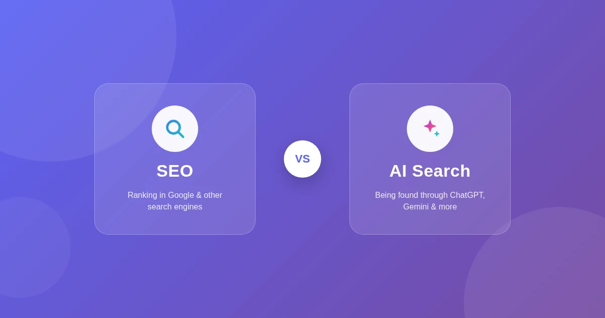 SEO vs AI Search comparison illustration