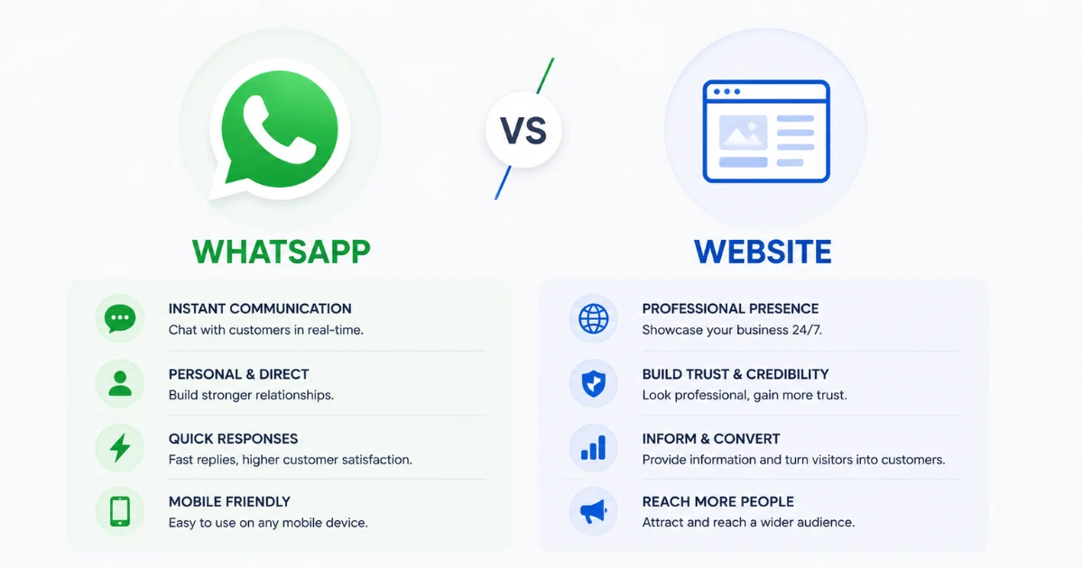 WhatsApp Business vs a Real Website